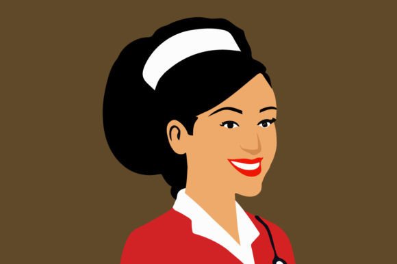 Creative Vector Avatar Art Nurse