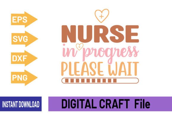 Nurse in Progress Please Wait-SVG Design