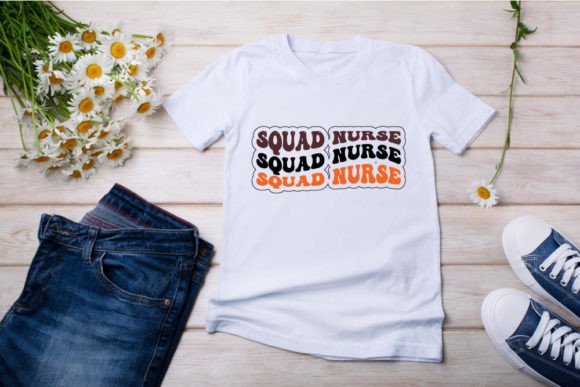Retro Nurse T-shirt Design, Squad Nurse