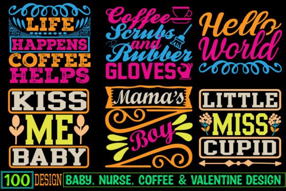 Valentine, Baby, Nurse Coffee Design